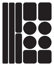 3M BLACK Reflective Stickers for Bike Cycle Helmet Frame Stroller Scooter