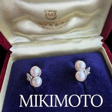 MIKIMOTO pearl silver earrings