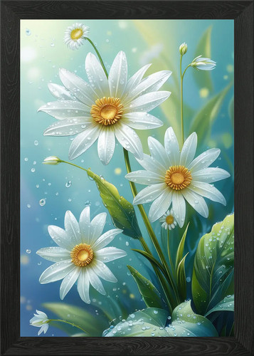 White daisies with - daisies, water