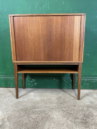 Mid century tambour front teak - mid,