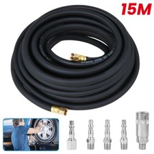 15m High Pressure Air Compressor Hose Kit 1/4" BSP Air Pipe Hose & Connectors