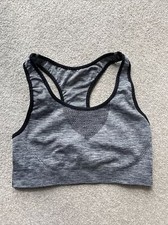 H & M grey black sports bra size s