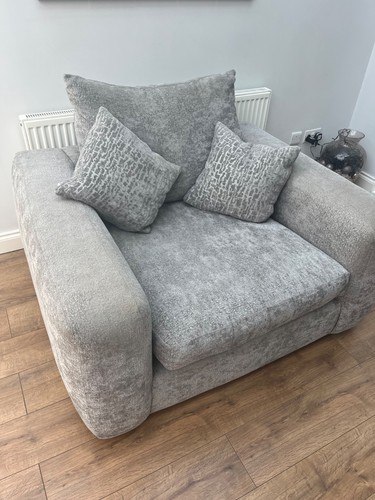 Large grey cuddle chair - grey,