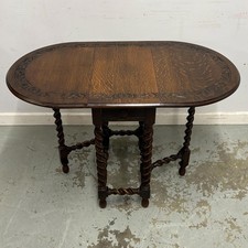 Vintage oak drop leaf table - oak,