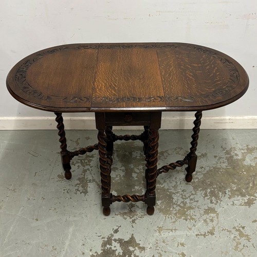 Vintage oak drop leaf - drop, table