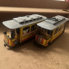 Grip Trambino Tramway / Trolley Tinplate Model Tram And Trailer.