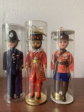 3 Working Fashion Male Dolls. Royal Canadian Mounty, Police Officer, Beefeater