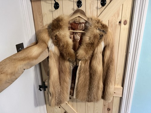 Vintage handmade red fox - , fur