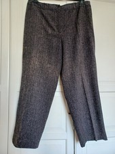 Womens Roman Originals Trousers Size 22 Grey Marl Straight Leg Smart Casual