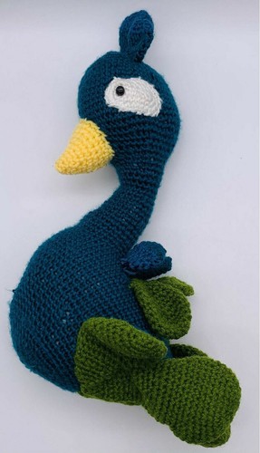 Handmade peacock plush stuffed - peacock,