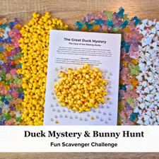 50-100pcs Mini Resin Ducks/ Bunnies Hunt Challenge | Fluorescent Duck Figures
