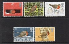 1995 mnh christmas - gb, robins