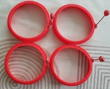 Non Stick Silicone Egg Ring Pancake Mold 4 Pack, Used Once, Good Condition