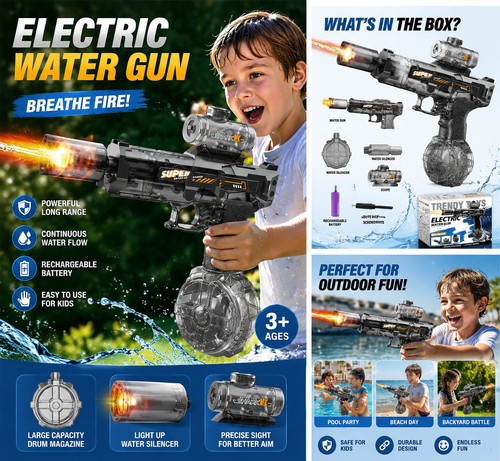 Electric water gun led light - water,