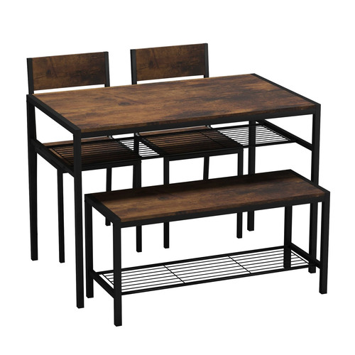 4pc wooden dining table - table, 2