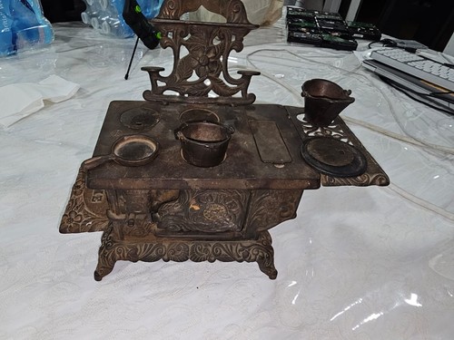 Cast iron antiqe - iron, wood