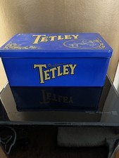 Vintage Tetley Tea Tin Blue