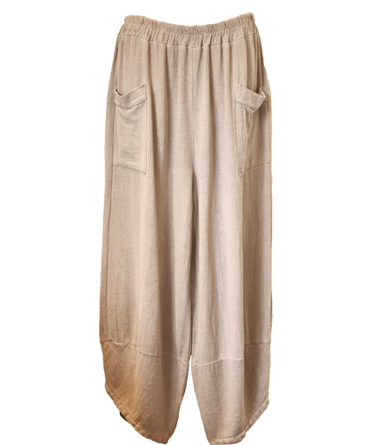 Italian washed linen - linen, trousers