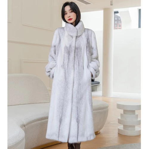 Womens mink fur stand collar - womens,