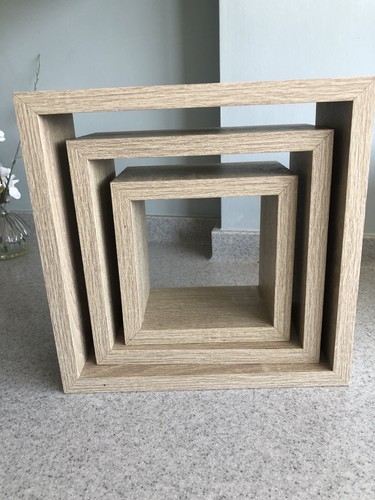 Grey oak effect cubed set - grey,
