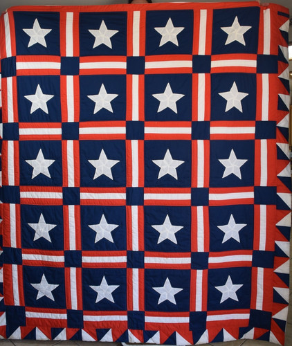 Vintage star block quilt - block,