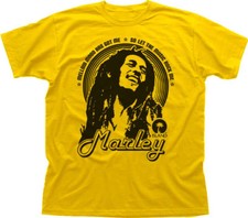 Bob Marley Reggae The Wailers Rock CD Music yellow t-shirt 0537