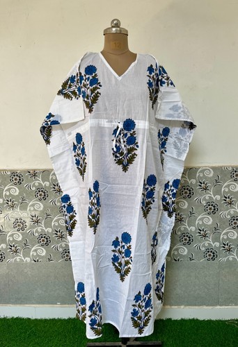 India white floral kaftan - floral,