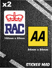 RAC Stickers + AA Stickers Garage Car Motorhome van breakdown services recovery 