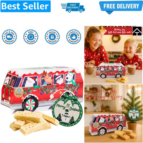 Red camper van shortbread - red,