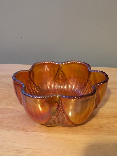 Vintage carnival glass - glass, bowl