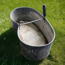 Rare Antique 19th Century English Agricultural Galvanised Seed Lip Hand Seeder