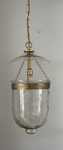 Antique glass colonial bell - antique,
