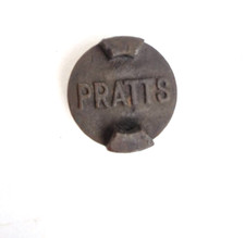 Vintage Original Brass PRATTS 2 gallon Petrol Oil Can Screw Cap Lid Top Retro