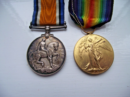 Ww1 medal pair - ww1,