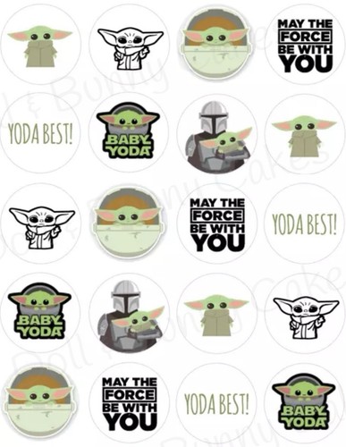 Baby yoda edible cupcake - yoda,