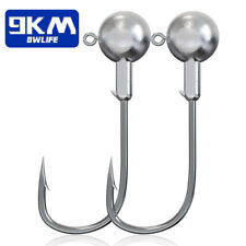 10Pcs Round Head Jig Hooks 1g~28g Saltwater Hook for Soft Plastic Fishing Lures