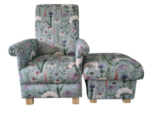 Adult armchair footstool - armchair,