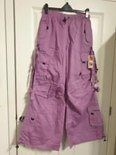 Criminal Damage Carnaby Cargo Parachute Pants Size Small BNWT