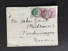 GB 1901 1d x 2 + ½d FRANKINGS