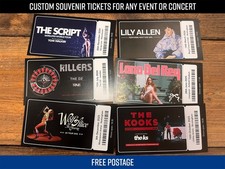 Souvenir Event Concert Ticket | Any Artist, Band or Event | Keepsake Gift