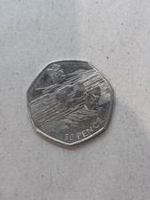 Olympic Swimming 50p Coin