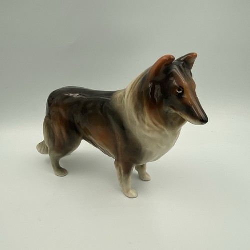 Vintage hand painted collie - vintage,