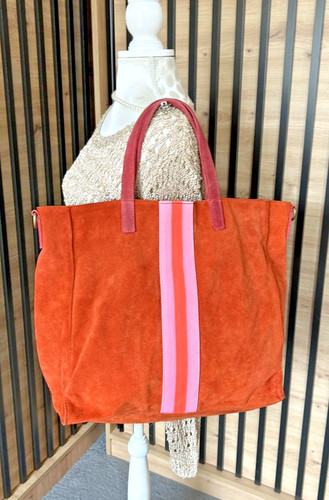 Vintage orange real leather - real,