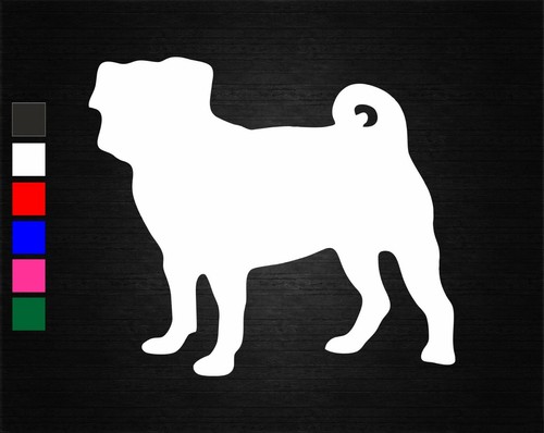 Pug dog silhouette vinyl - pug,