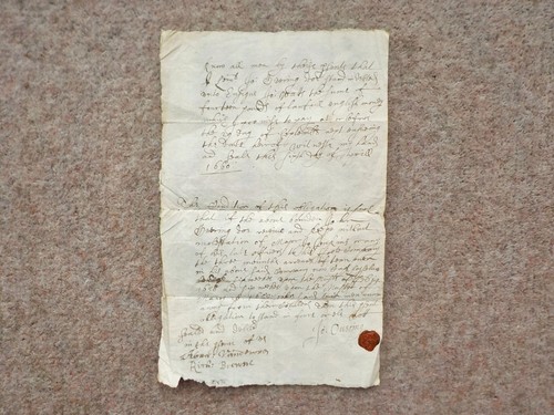 1660 manuscript paper document - 1660,