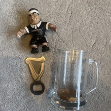 Heavy Guinness Pint Glass With Handle 2003 Guinness Stretch Arm Man bottle opene