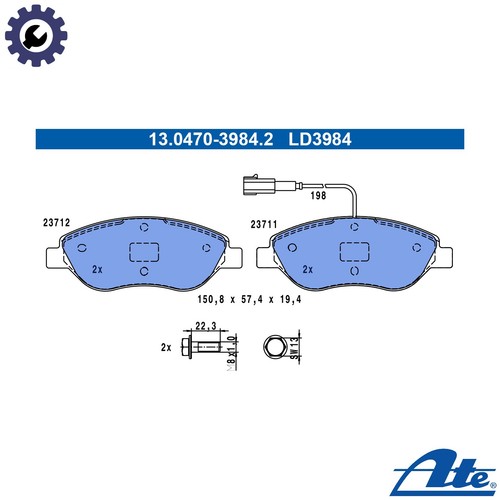 Brake pad set disc - pad,