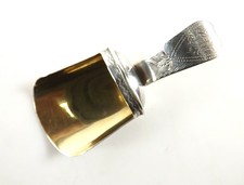 ANTIQUE GEORGIAN SILVER CADDY SPOON / SUGAR SCOOP / BIRMINGHAM 1805 REF 513/4