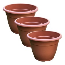 3 x Terracotta Plastic
