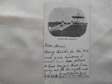 ROPNER PARK,STOCKTON STOCKTON ON TEES ? POSTCARD POSTED 1904NUMERAL CANCELLATION